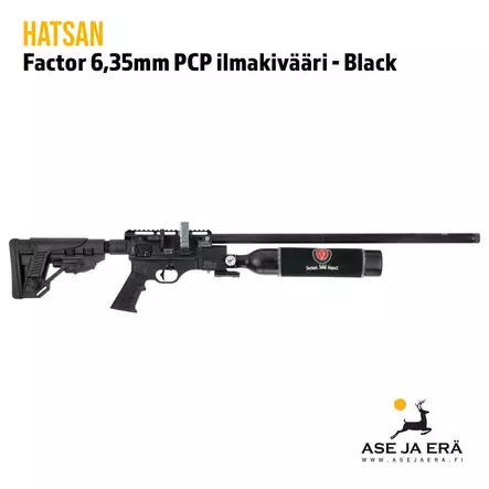 Hatsan Factor 6,35 mm PCP ilmakivääri, Black - yleiskuva - 6,35 mm PCP paineilmakiväärit - 067892 - 7
