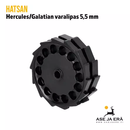 Hatsan Hercules/Galatian varalipas 5,5 mm -  yleiskuva vasemmalta etuviistosta - Hatsan lippaat ja rullat - 068052 - 1