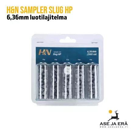 H&N Slug HP 6,36mm ilma-aseluotien testipakkaus - 6,35 mm luodit - 4047058021942 - 2