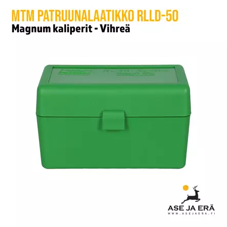 MTM RLLD-50 Magnum kaliiperit patruunalaatikko Flip-Top - Patruunalaatikot, -rasiat ja -levyt - 026057229102 - 2