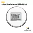 4,5 mm H&N Neue Spitzkugel 0,56g ilmakivääriluoti, 500 kpl - rasian takakansi EAN näkyvissä - 4,5 mm ilmakivääriluodit - 4047058002552 - 5