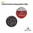 5,5mm JSB Predator Polymag Short ilma-ase luoti 200 kpl - kansi irrallaan luodit näkyvissä - 5,5 mm luodit - 8594180450752 - 7