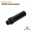 Best Fittings SIG MPX vaimenninadapteri 1/2"x20UNF kierteellä - Yleiskuva - Äänenvaimentimet ja suujarrut - 10B3AL02 - 1