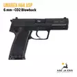 Umarex H&K USP CO2 Blowback 2.6356  Airsoft pistooli -  Sivukuva vasen - Pistoolit ja -revolverit - 4000844627582 - 4