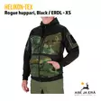 Helikon-Tex Rogue Hoodie - Fullzip huppari, Black / ERDL - XS, etuviistosta käsi taskussa - Hupparit - 5902688986292 - 5