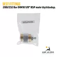 Best Fittings 200/232 Bar DIN18 1/8" BSP male täyttöadapteri - Adapterit ja liitäntäsarjat - 03M1FM02 - 7