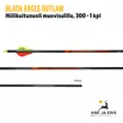 Black Eagle Outlaw hiilikuitunuoli muovisulilla 300 1kpl - yleiskuva nuolen osista - Hiilikuitunuolet - 1154031012 - 1
