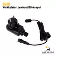 ENJOY verkkolaturi ja microUSB-kaapeli ulkokäyttöön (5V/2A, IP44) - Tarvikkeet riistakameroihin - 6438195018632 - 1