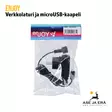 ENJOY verkkolaturi ja microUSB-kaapeli ulkokäyttöön (5V/2A, IP44) - Tarvikkeet riistakameroihin - 6438195018632 - 5