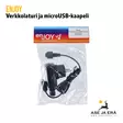 ENJOY verkkolaturi ja microUSB-kaapeli ulkokäyttöön (5V/2A, IP44) - Tarvikkeet riistakameroihin - 6438195018632 - 4