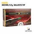 Federal Premium .308 Win 9,7g Nosler Ballistic Tip kiväärinpatruuna - 308 kaliiperi - 029465090302 - 6