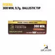 Federal Premium .308 Win 9,7g Nosler Ballistic Tip kiväärinpatruuna - 308 kaliiperi - 029465090302 - 4
