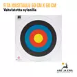 Nylonilla vahvistettu Fita jousitaulu 60 cm X 60 cm Nylonilla vahvistettu  jousiammuntaan - Yleiskuva - Paperiset maalitaulut - 000867964002 - 1