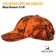 Fjällräven Lappland Camo Cap S/M Orange Blaze Vasen sivu - Lippalakit - 7323450724672 - 3