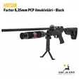 Hatsan Factor 6,35 mm PCP ilmakivääri, Black - vasemmalta etuviistosta, bipodilla - 6,35 mm PCP paineilmakiväärit - 067892 - 9