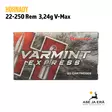 Hornady Varmint Express® 22-250 Rem 3,24g V-MAX - Muut kaliiperit - 090255383362 - 1