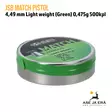4,49mm JSB Match Pistol rasia sivukuva - 4,5 mm ilmapistooliluodit - 8594180450202 - 5