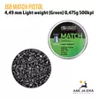 4,49mm JSB Match Pistol rasia auki - 4,5 mm ilmapistooliluodit - 8594180450202 - 3
