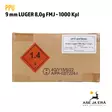 PPU 9 mm Luger FMJ 8,0g pistoolipatruuna - 9mm pistoolin patruunat - 8605003813262 - 7