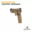 SIG Sauer M17 ASP 4,5 mm CO2 Blowback ilmapistooli, Hiekka/FDE - vasemmalta edestä - Ilma-aseluoti ilmapistoolit - 798681587902 - 10