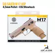 SIG Sauer M17 ASP 4,5 mm CO2 Blowback ilmapistooli, Hiekka/FDE - myyntipakkaus - Ilma-aseluoti ilmapistoolit - 798681587902 - 15