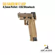 SIG Sauer M17 ASP 4,5 mm CO2 Blowback ilmapistooli, Hiekka/FDE - vasemmalta takaa - Ilma-aseluoti ilmapistoolit - 798681587902 - 3