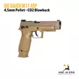SIG Sauer M17 ASP 4,5 mm CO2 Blowback ilmapistooli, Hiekka/FDE - oikealta etuviistosta - Ilma-aseluoti ilmapistoolit - 798681587902 - 8