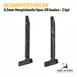 Sig Sauer P226 X-Five ASP 4,5mm CO2 ilmapistoolin ketjulipas 20 kuulaa 2 kpl - kaksi lipasta, vastakkainen sivu - SIG Sauer lippaat - 798681583942 - 6