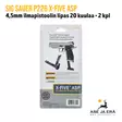 Sig Sauer P226 X-Five ASP 4,5mm CO2 ilmapistoolin ketjulipas 20 kuulaa 2 kpl - myyntipakkaus takakansi, tuotetiedot ja EAN - SIG Sauer lippaat - 798681583942 - 8
