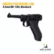 Umarex P.08 Parabellum CO2 steel BB Blowback ilmapistooli - BB kuula ilmapistoolit - 4000844563682 - 2
