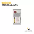 Winchester 22WMR 2,59g FMJ pienoiskiväärin patruuna - 22 WMR patruunat - 020892100732 - 6