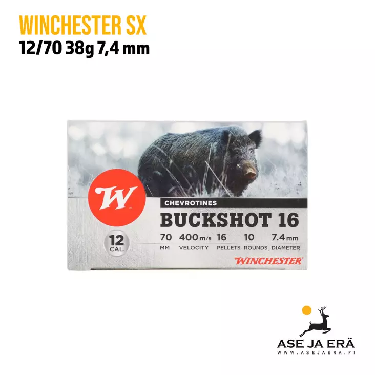 12/70 Winchester Buckshot 38g 7,4mm haulikonpatruuna - Buckshot, yli 4mm - 634957811022 - 6