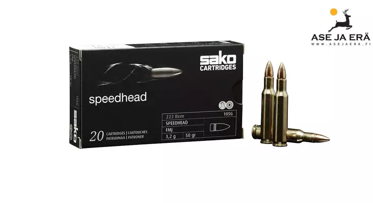 222 Rem Sako FMJ Speedhead 3,2g (105G) 20 kpl - 222 kaliiperi - 6438053999912 - 1