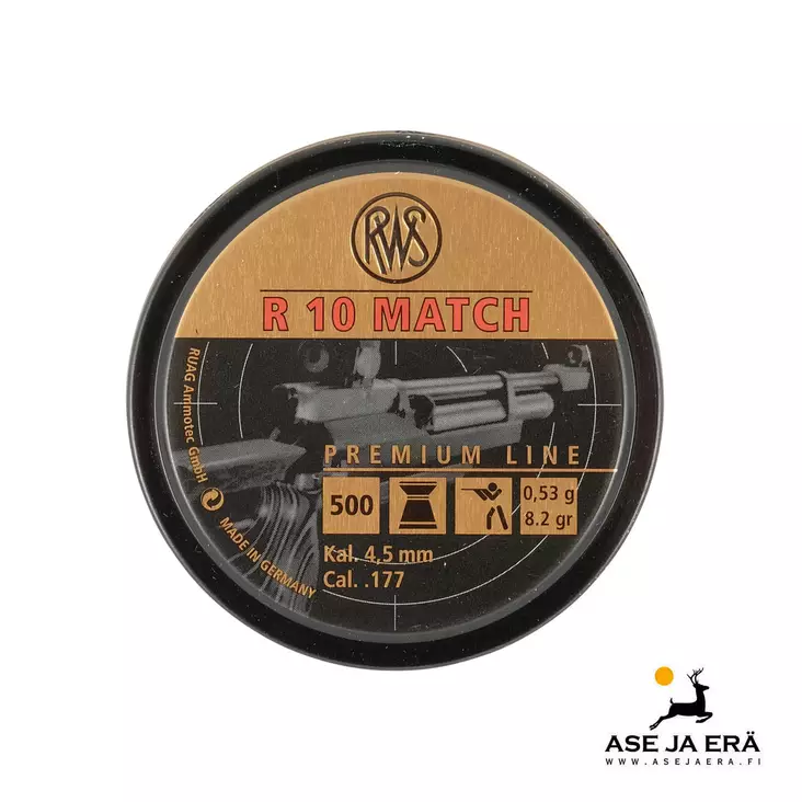 4,51mm RWS R10 Match LG 0,53g 500 kpl - 4,5 mm ilmakivääriluodit - 4000294137372 - 1