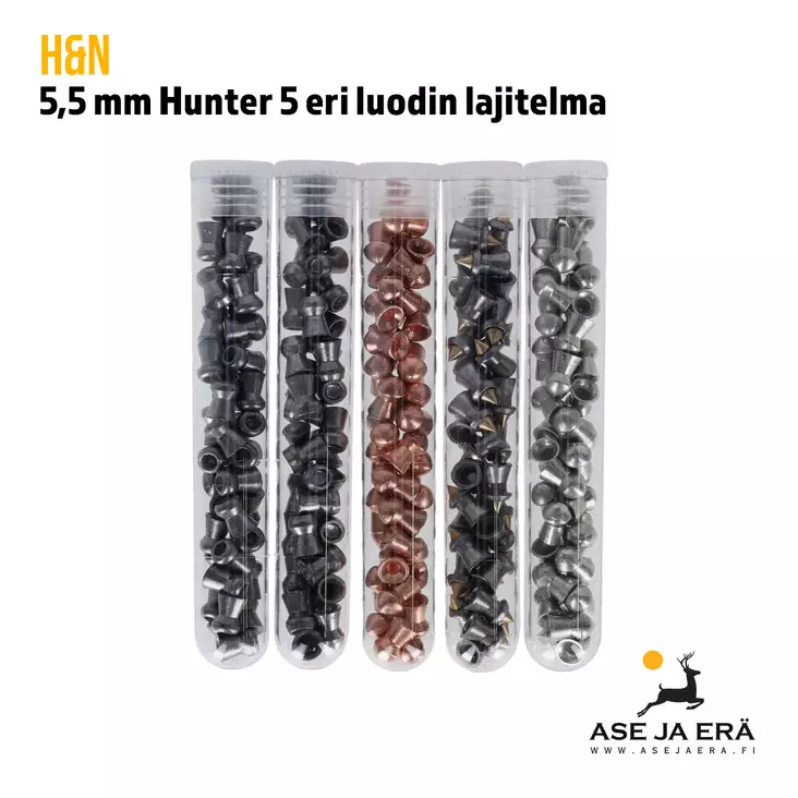 5,5 mm H&N Hunter 5 luodin testipakkaus - 5,5 mm luodit - 4047058019642 - 4