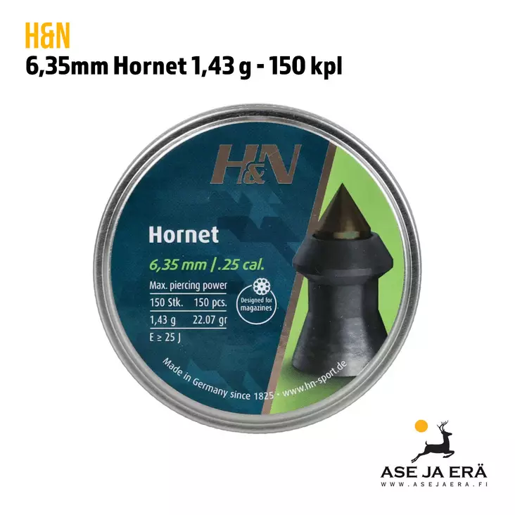 6,35mm H&N Hornet -ilmakivääriluoti 150 kpl - yleiskuva - 6,35 mm luodit - 4047058019192 - 7