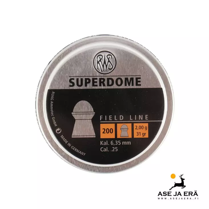 6,35mm RWS Superdome 2,0g 200kpl - 6,35 mm luodit - 4000294172632 - 1
