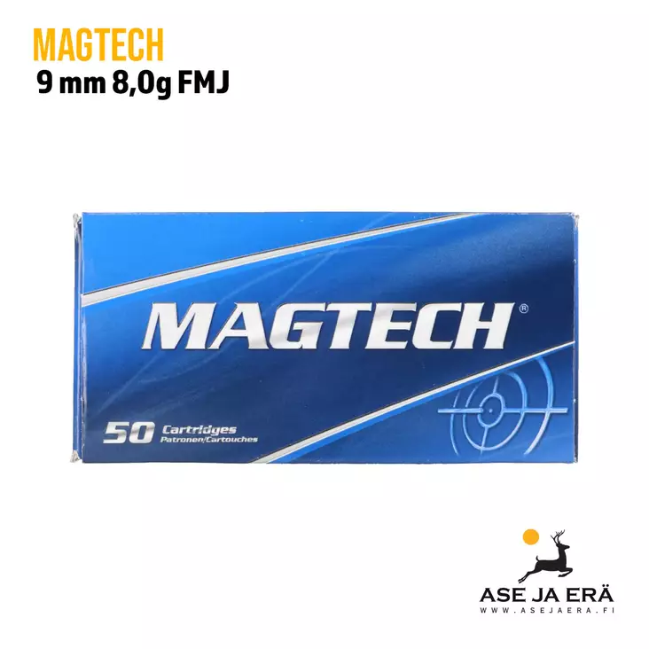 9mm Magtech FMJ 8g (9B) pistoolipatruuna - 9mm pistoolin patruunat - 7891798042852 - 4