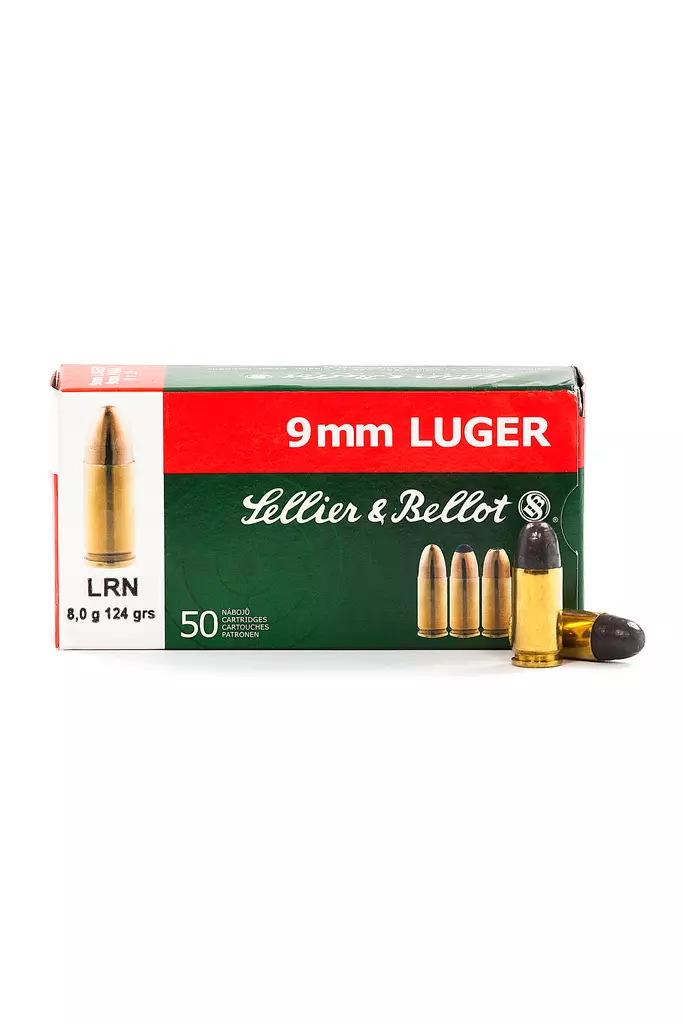 9x19 Sellier & Bellot 8,0g LRN 50 kpl - 9mm pistoolin patruunat - 8590690310432 - 3