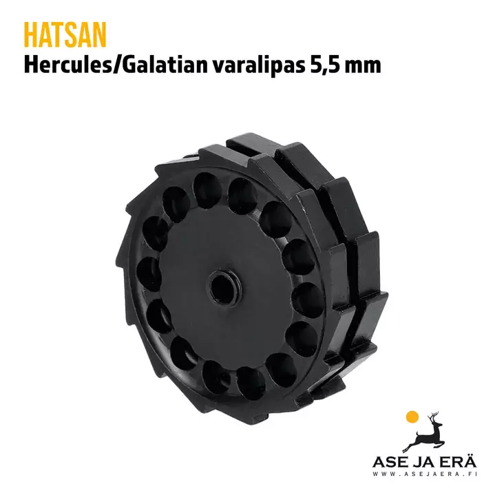 Hatsan Hercules/Galatian varalipas 5,5 mm -  yleiskuva vasemmalta etuviistosta - Hatsan lippaat ja rullat - 068052 - 1