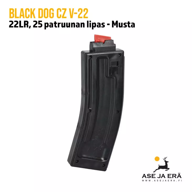 Black Dog CZ V-22 22LR, 25 patruunan lipas - Musta, yleiskuva - Toiminnallisten aseiden lippaat - 100027252 - 1