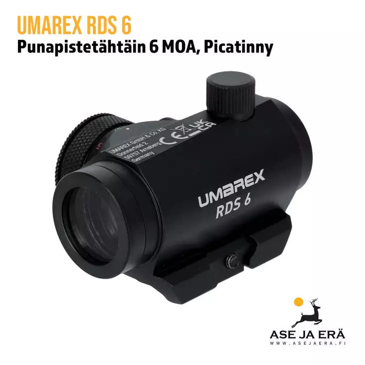 Umarex RDS 6 punapistetähtäin - yleiskuva vasemmalta etuviistosta - Punapistetähtäimet - 4000844561732 - 1