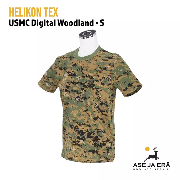 Helikon T-paita Digital Woodland - etuviistosta - T-paidat - 5908218752092 - 1