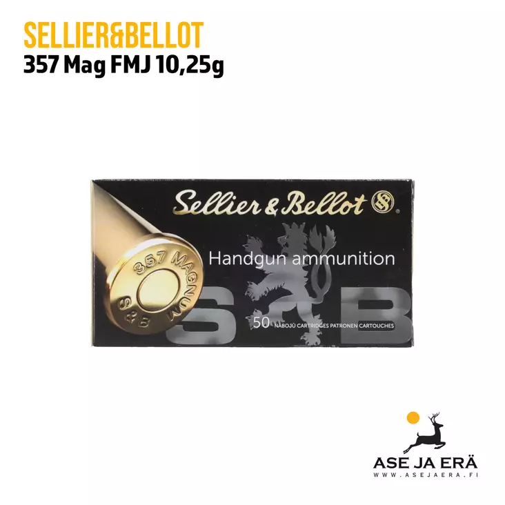 Sellier & Bellot .357 Magnum FMJ 10,25g revolverinpatruuna - Revolverin patruunat - 8590690311392 - 1