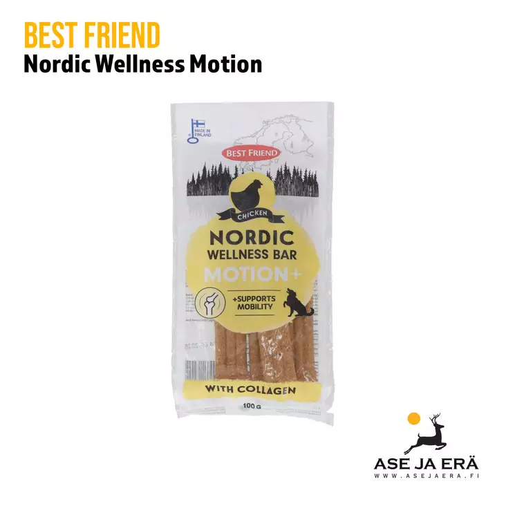 Best Friend Nordic Wellness makupalatanko Motion+ 100 g - Koiran herkut ja puruluut - 5700551172922 - 1