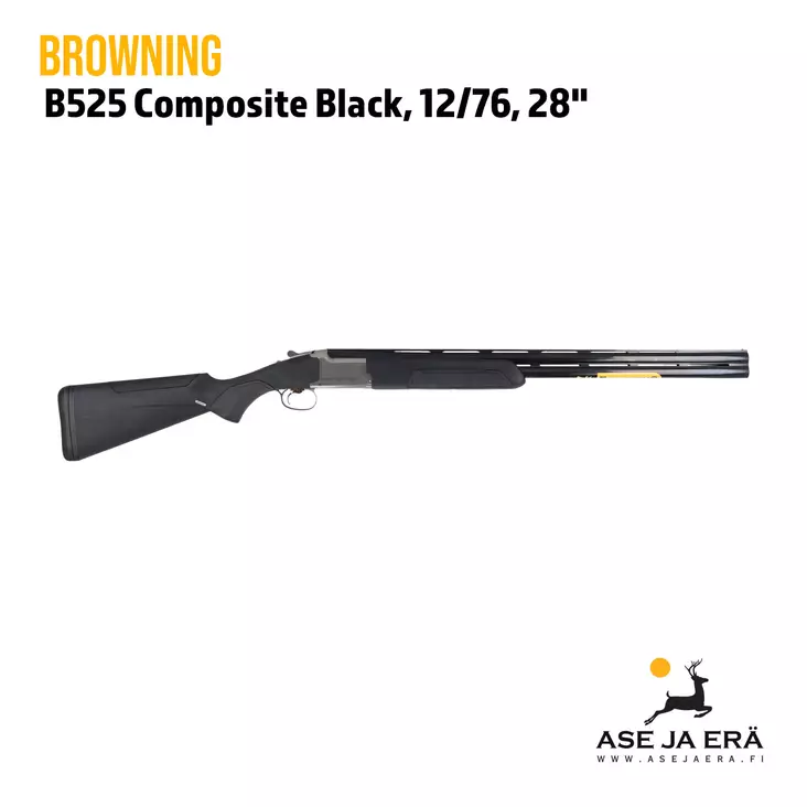 Browning B525 pällekkäispippuinen haulikko synteettinen säätörerä tukkilla 12/76 - Päällekkäispiippuiset haulikot - 634957391272 - 1