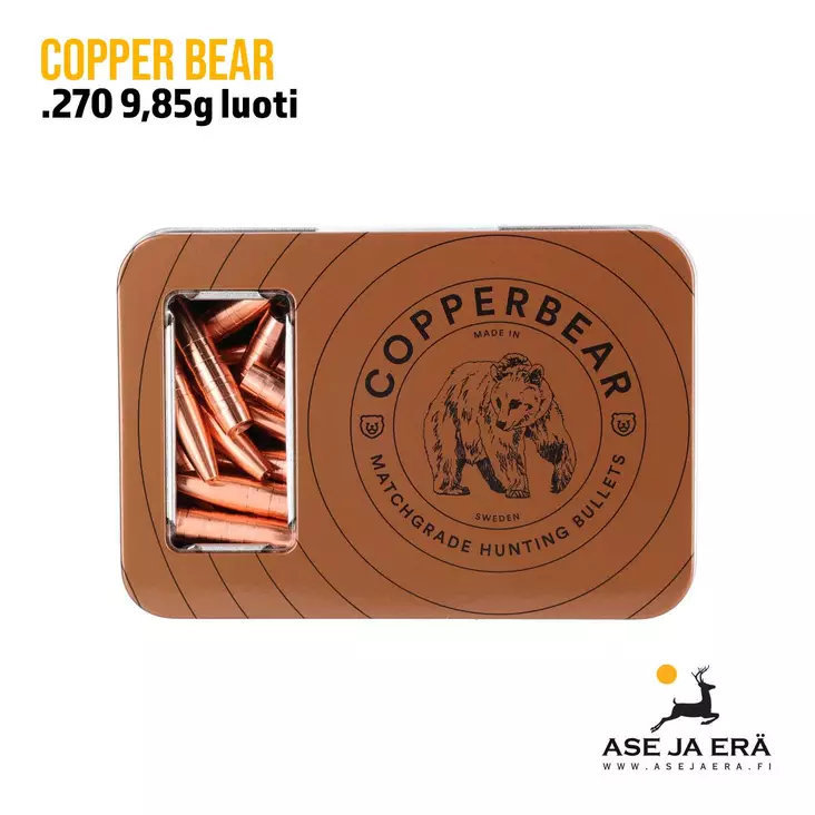 CopperBear .270 9,85g kupariluoti 50 kpl - Muut luodit - CB270152 - 1