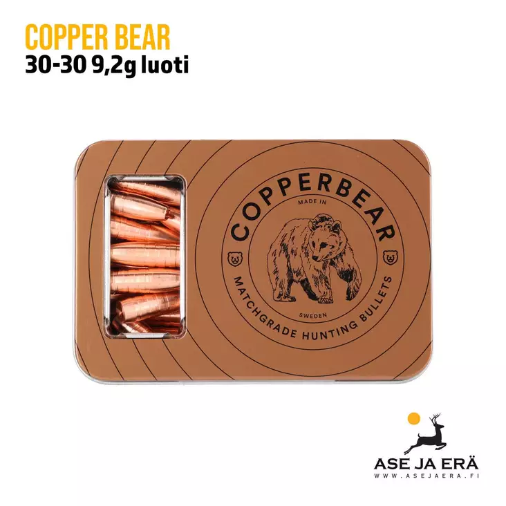 CopperBear 30-30 (.308) 9,2g kupariluoti 50 kpl - .30 luodit - CB3030142 - 1