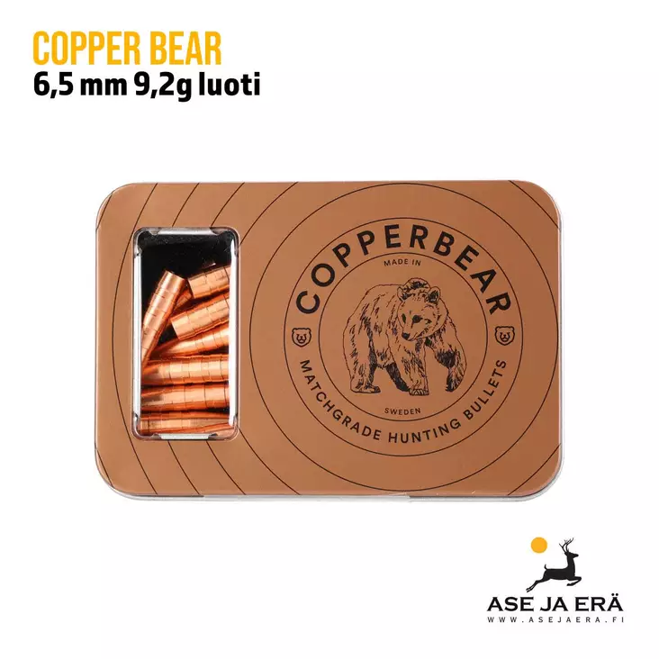 CopperBear 6,5 mm (.264) 9,2g kupariluoti 50 kpl - 6,5mm luodit - CB264142 - 1