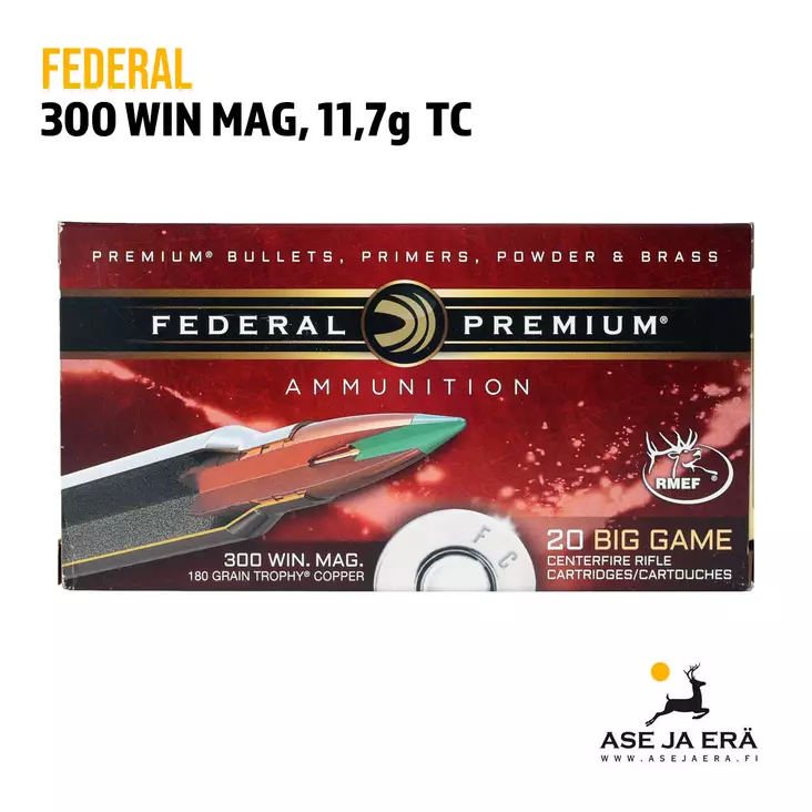 Federal .300 Win Mag Trophy Copper 11,7g - Muut kaliiperit - 029465063542 - 1